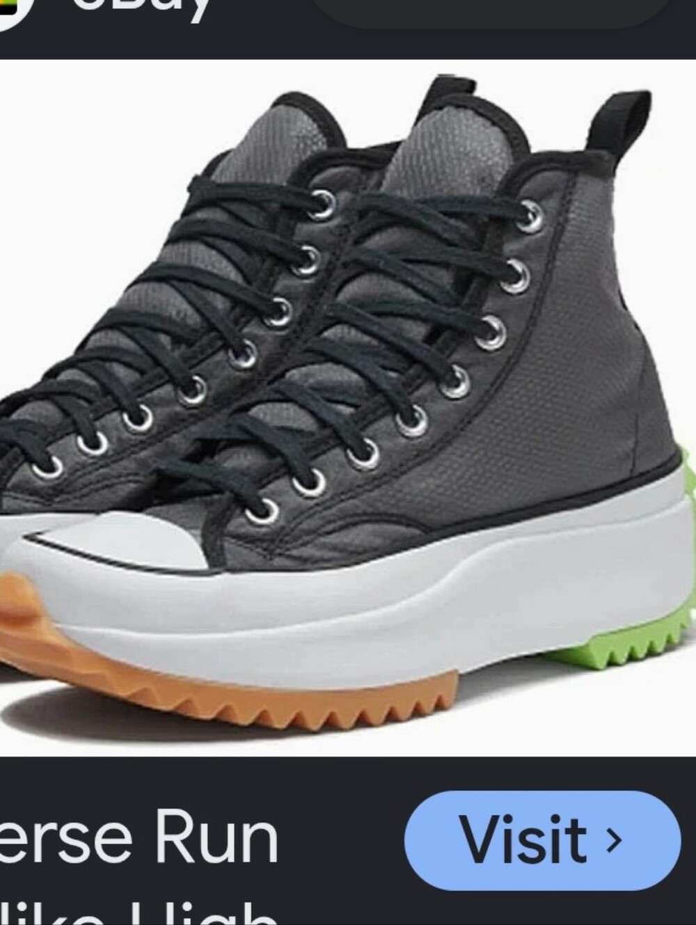 Converse Grey High-Top Sneaker with White Midsolecinverse